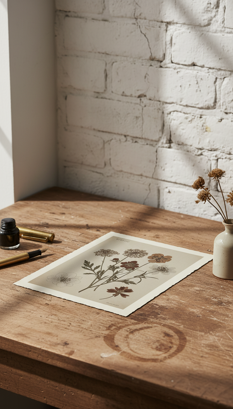 Botanical still life museum-grade print