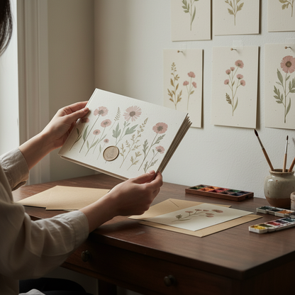 Wildflower Print Portfolio in use
