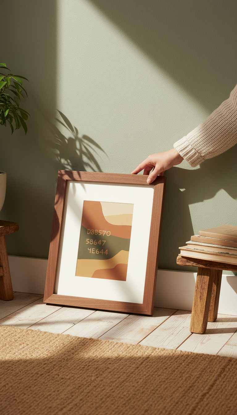 Walnut Gallery Frame in use