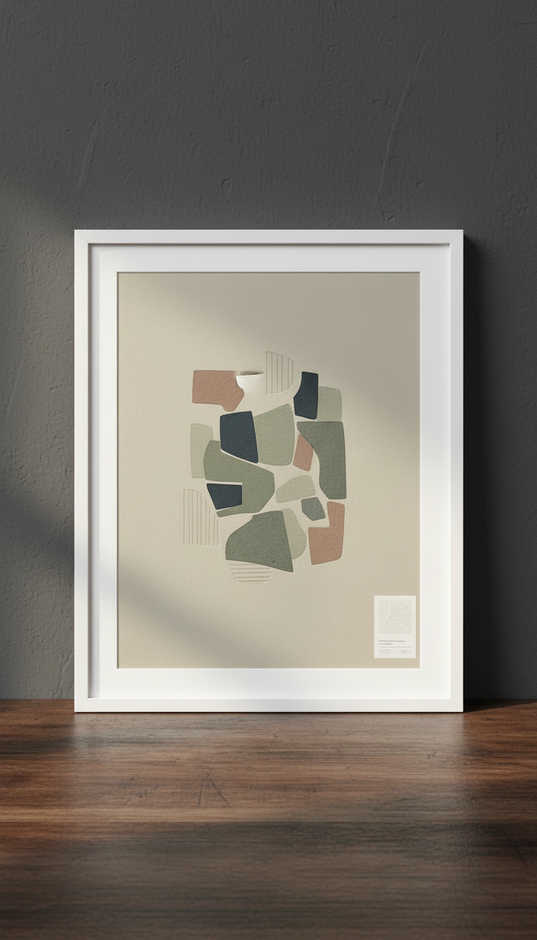 Gallery White Minimalist Art Print in a new setting