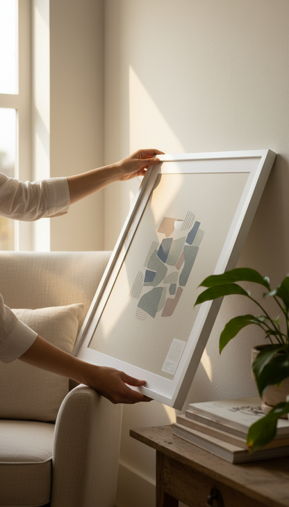 Gallery White Minimalist Art Print in use