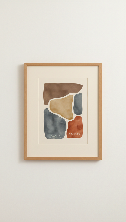 Museum-quality framed archival print, perfectly centered horizontally and vertically with equal negative space above and...